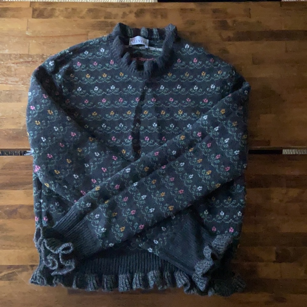 Red Valentino size medium floral sweater